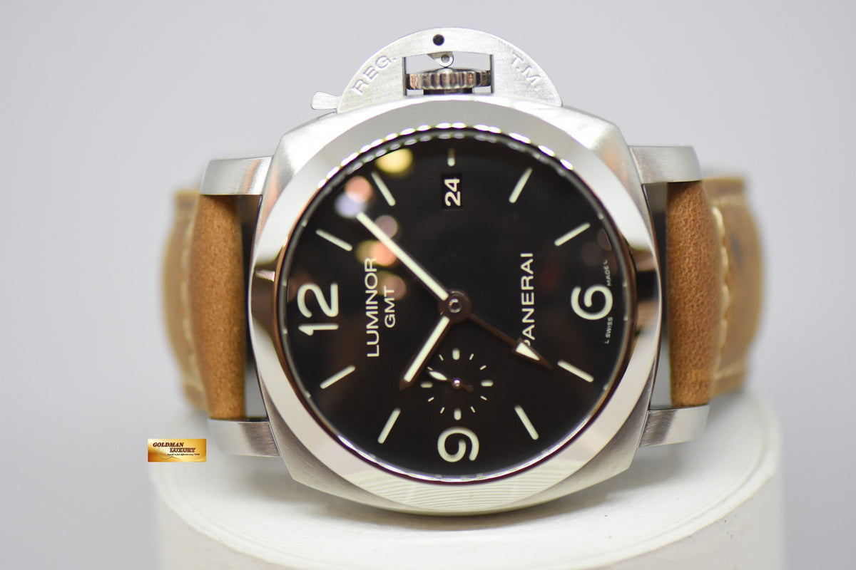 [SOLD] PANERAI LUMINOR 1950 GMT 3 DAYS POWER RESERVE 44mm P.9000 AUTOMATIC PAM 320 (MINT)
