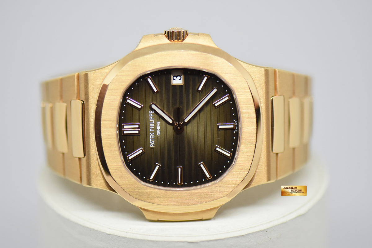 [SOLD] PATEK PHILIPPE NAUTILUS 40mm 18K ROSE GOLD IN BRACELET AUTOMATIC 5711/1R (LNIB)