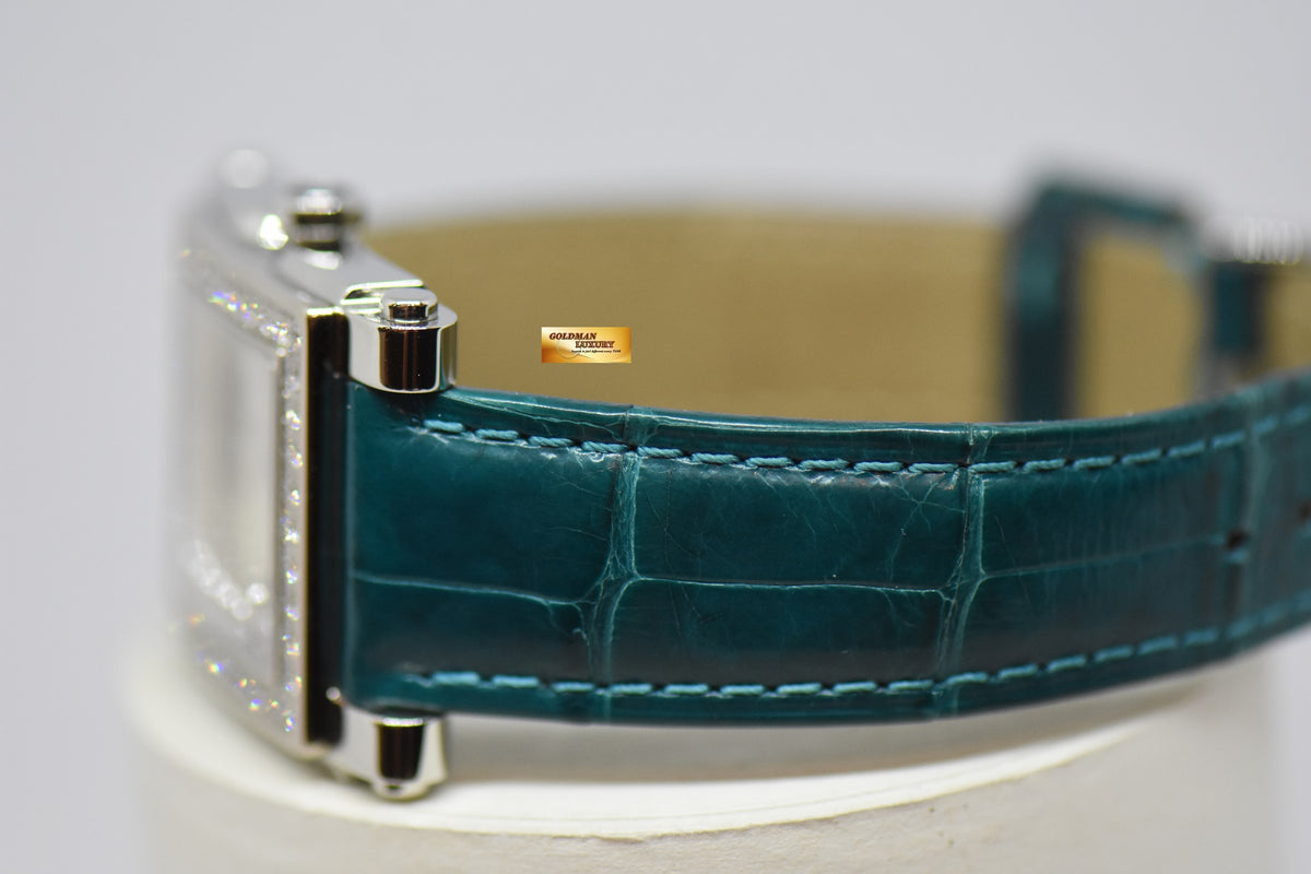 [SOLD] CHOPARD HAPPY SPORTS ORIGINAL DIAMONDS MOP DIAL LADIES STEEL IN LEATHER STRAP QUARTZ 27/8504 (MINT)