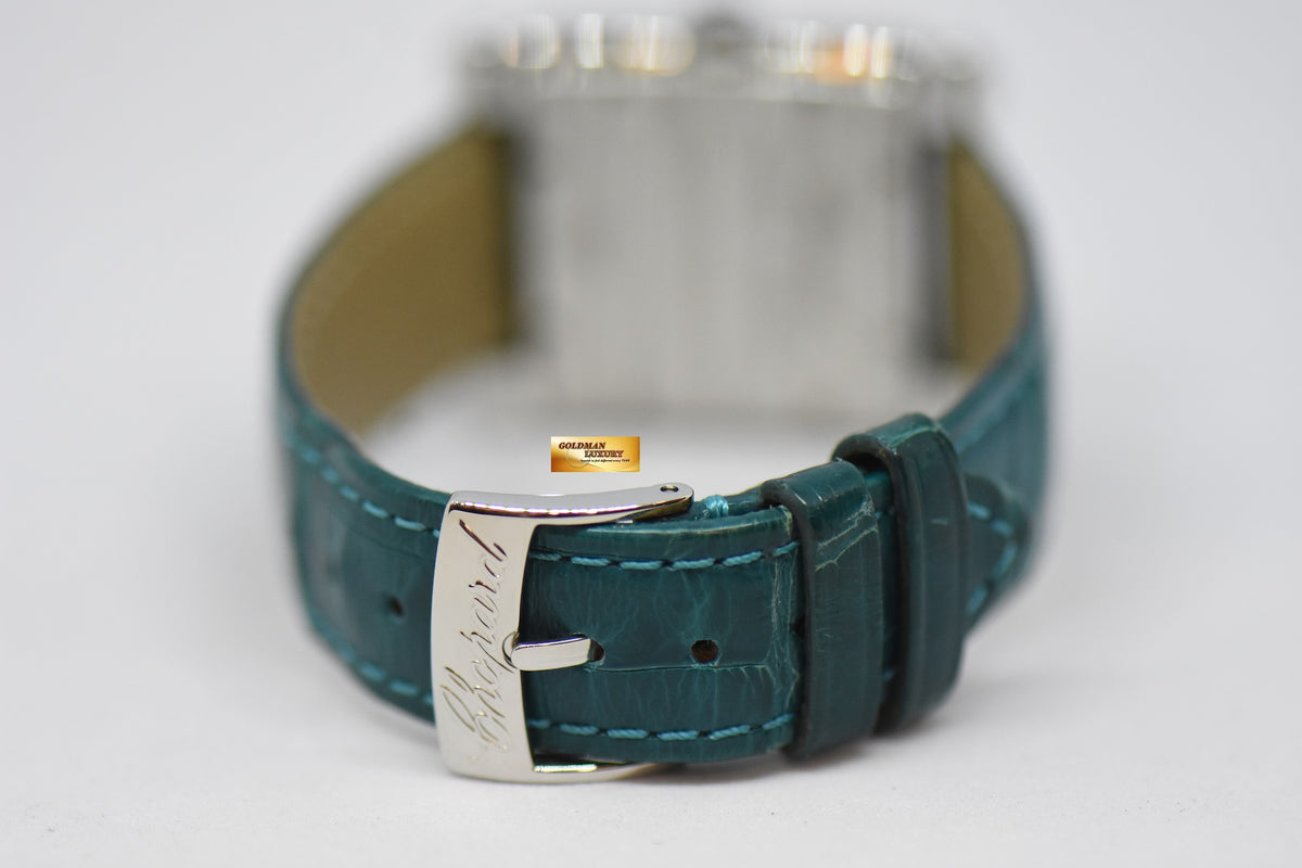 [SOLD] CHOPARD HAPPY SPORTS ORIGINAL DIAMONDS MOP DIAL LADIES STEEL IN LEATHER STRAP QUARTZ 27/8504 (MINT)