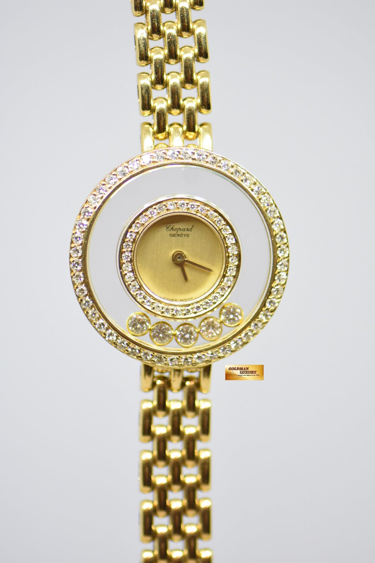[SOLD] CHOPARD HAPPY DIAMONDS LADIES YELLOW GOLD QUARTZ 20/4879 (MINT)