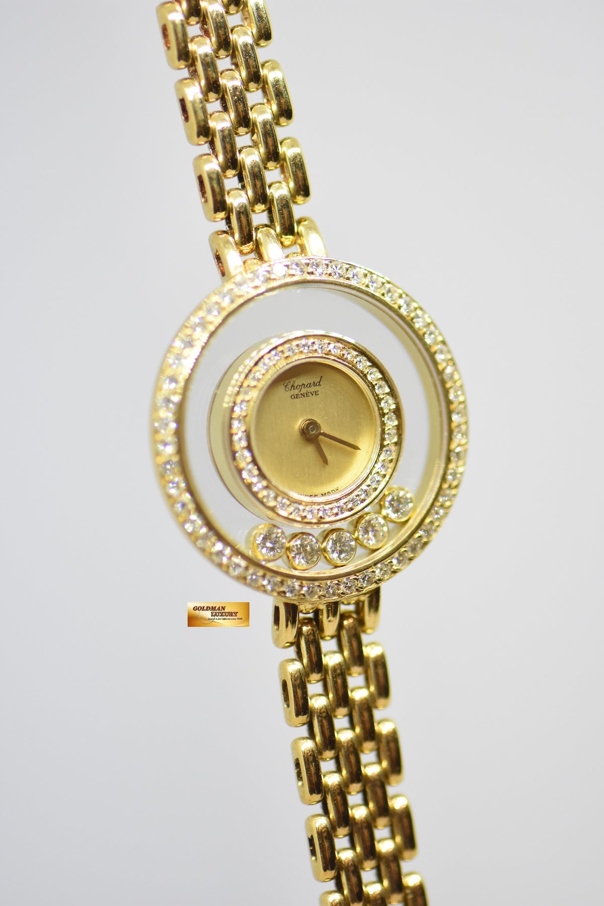 [SOLD] CHOPARD HAPPY DIAMONDS LADIES YELLOW GOLD QUARTZ 20/4879 (MINT)