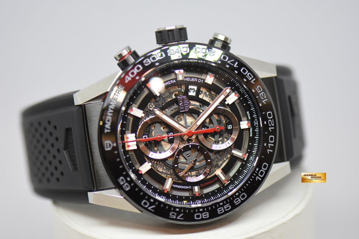 [SOLD] TAG HEUER CARRERA HEUER 01 45mm CHRONOGRAPH CERAMIC BEZEL AUTOMATIC CAR2A1Z-0 (UNWORN)