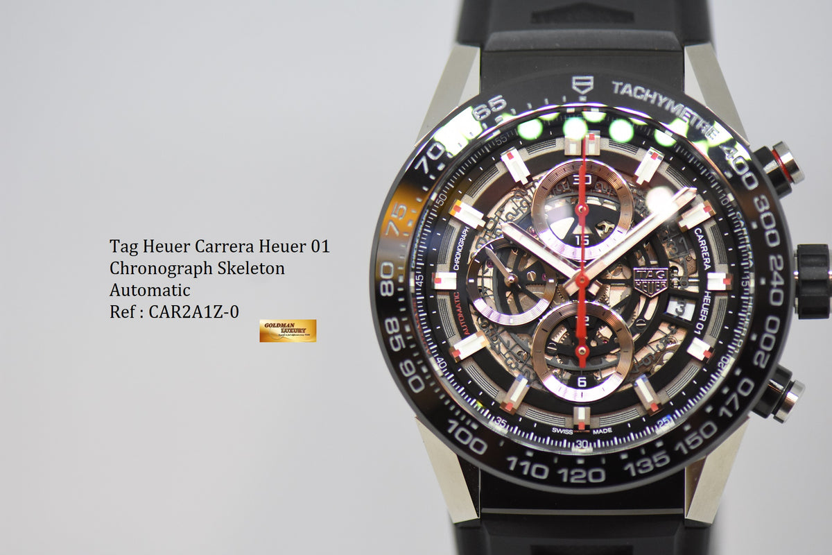 [SOLD] TAG HEUER CARRERA HEUER 01 45mm CHRONOGRAPH CERAMIC BEZEL AUTOMATIC CAR2A1Z-0 (UNWORN)