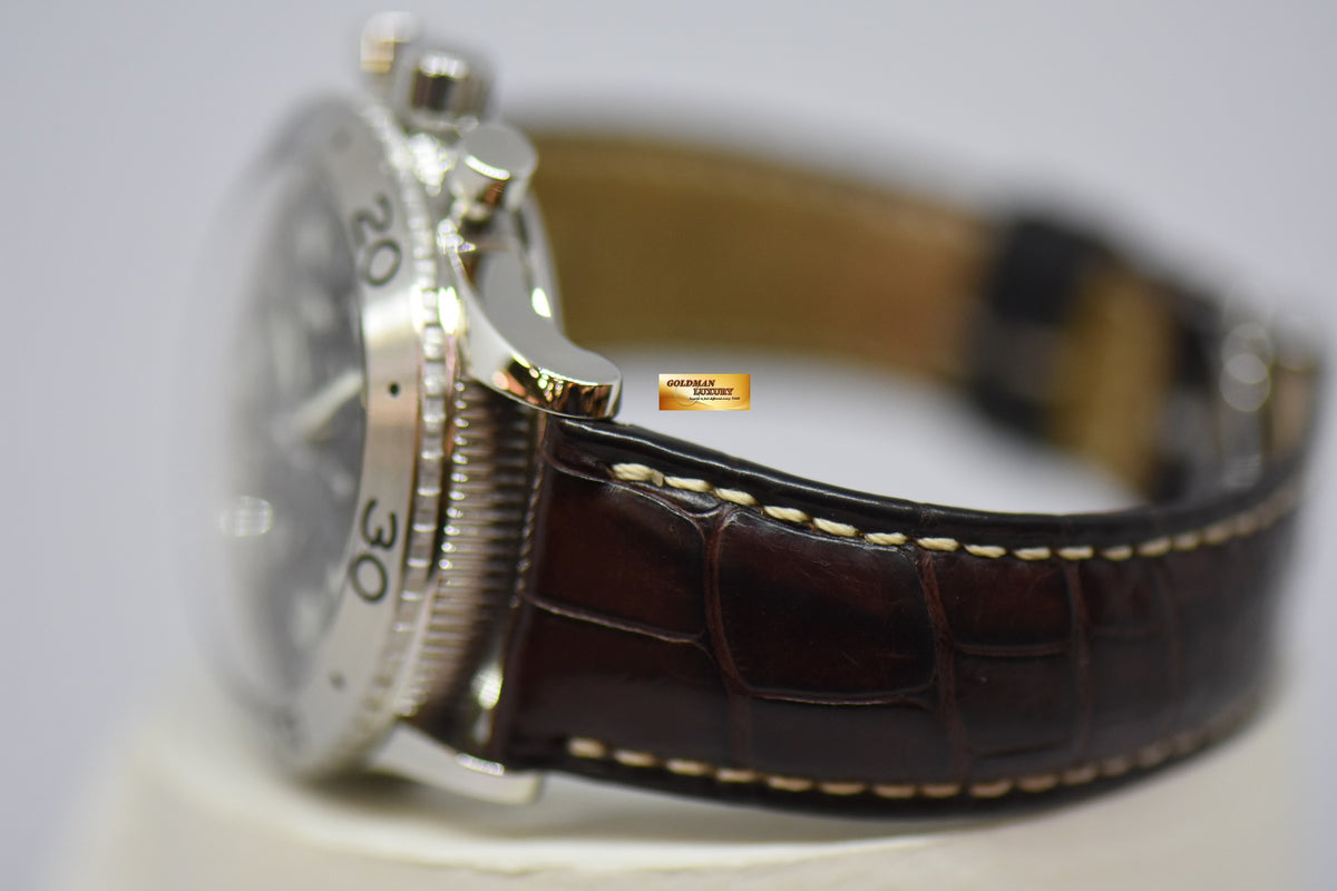 [SOLD] BREGUET TRANSATLANTIQUE TYPE XX CHRONOGRAPH 39mm STEEL IN LEATHER STRAP AUTOMATIC BLACK 3820ST (MINT)