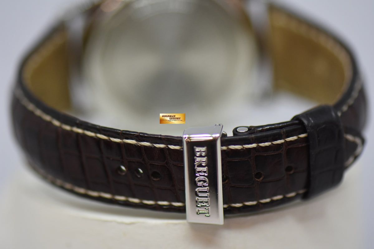 [SOLD] BREGUET TRANSATLANTIQUE TYPE XX CHRONOGRAPH 39mm STEEL IN LEATHER STRAP AUTOMATIC BLACK 3820ST (MINT)