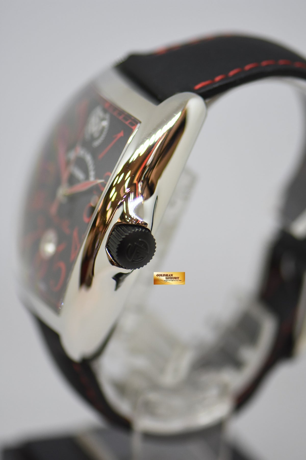 [SOLD] FRANCK MULLER CASABLANCA “RISING SUN” STEEL RED/BLACK DIAL LIMITED EDITION AUTOMATIC 8080 SC DT (MINT)