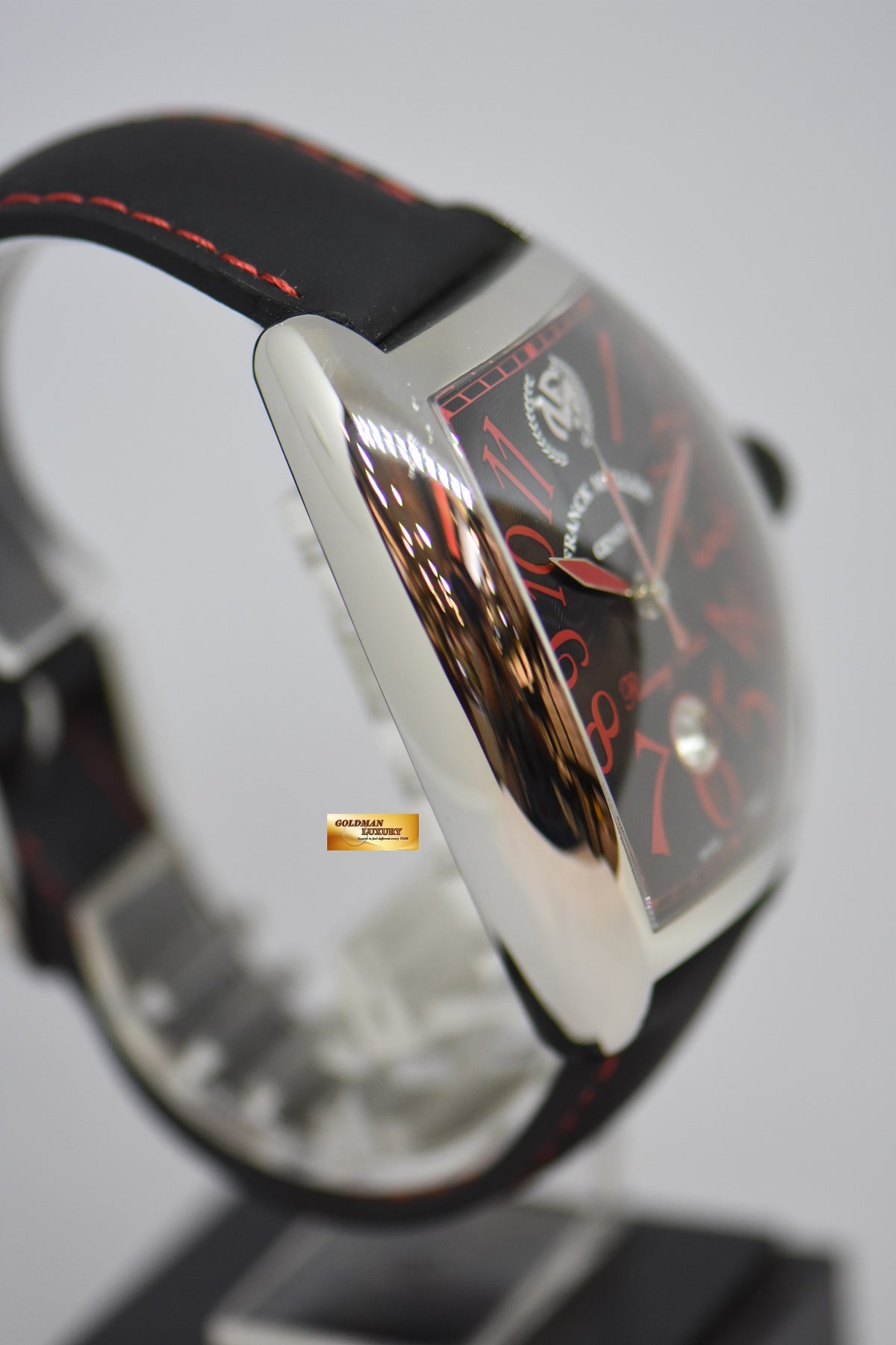 [SOLD] FRANCK MULLER CASABLANCA “RISING SUN” STEEL RED/BLACK DIAL LIMITED EDITION AUTOMATIC 8080 SC DT (MINT)