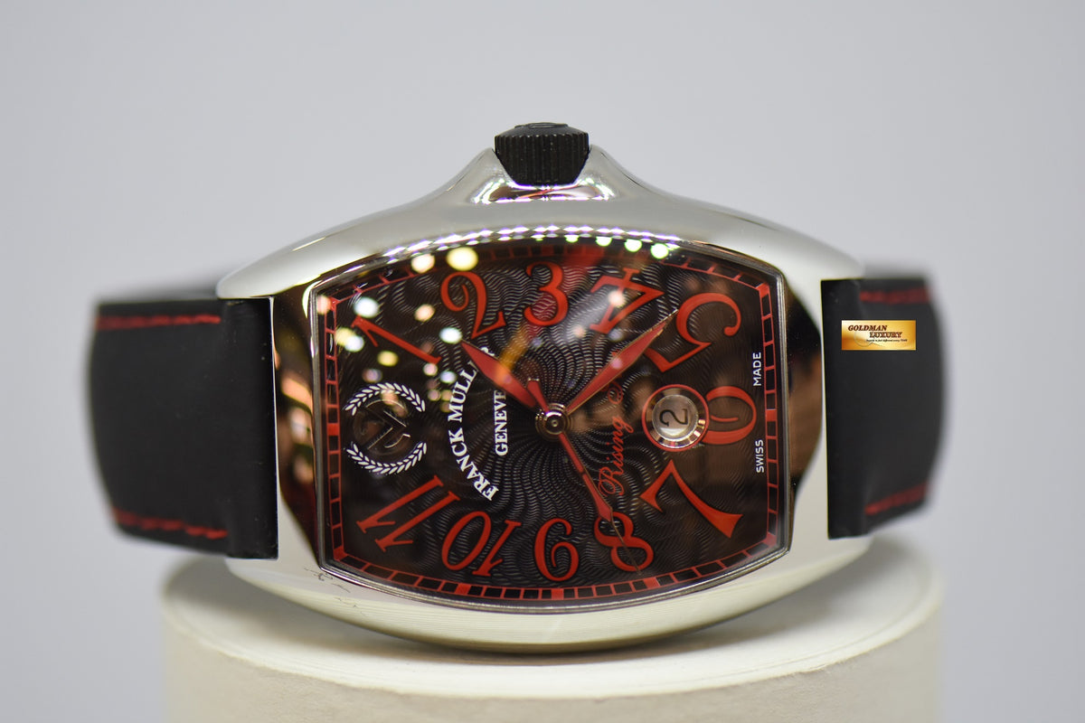 [SOLD] FRANCK MULLER CASABLANCA “RISING SUN” STEEL RED/BLACK DIAL LIMITED EDITION AUTOMATIC 8080 SC DT (MINT)