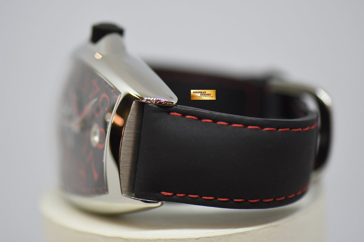 [SOLD] FRANCK MULLER CASABLANCA “RISING SUN” STEEL RED/BLACK DIAL LIMITED EDITION AUTOMATIC 8080 SC DT (MINT)