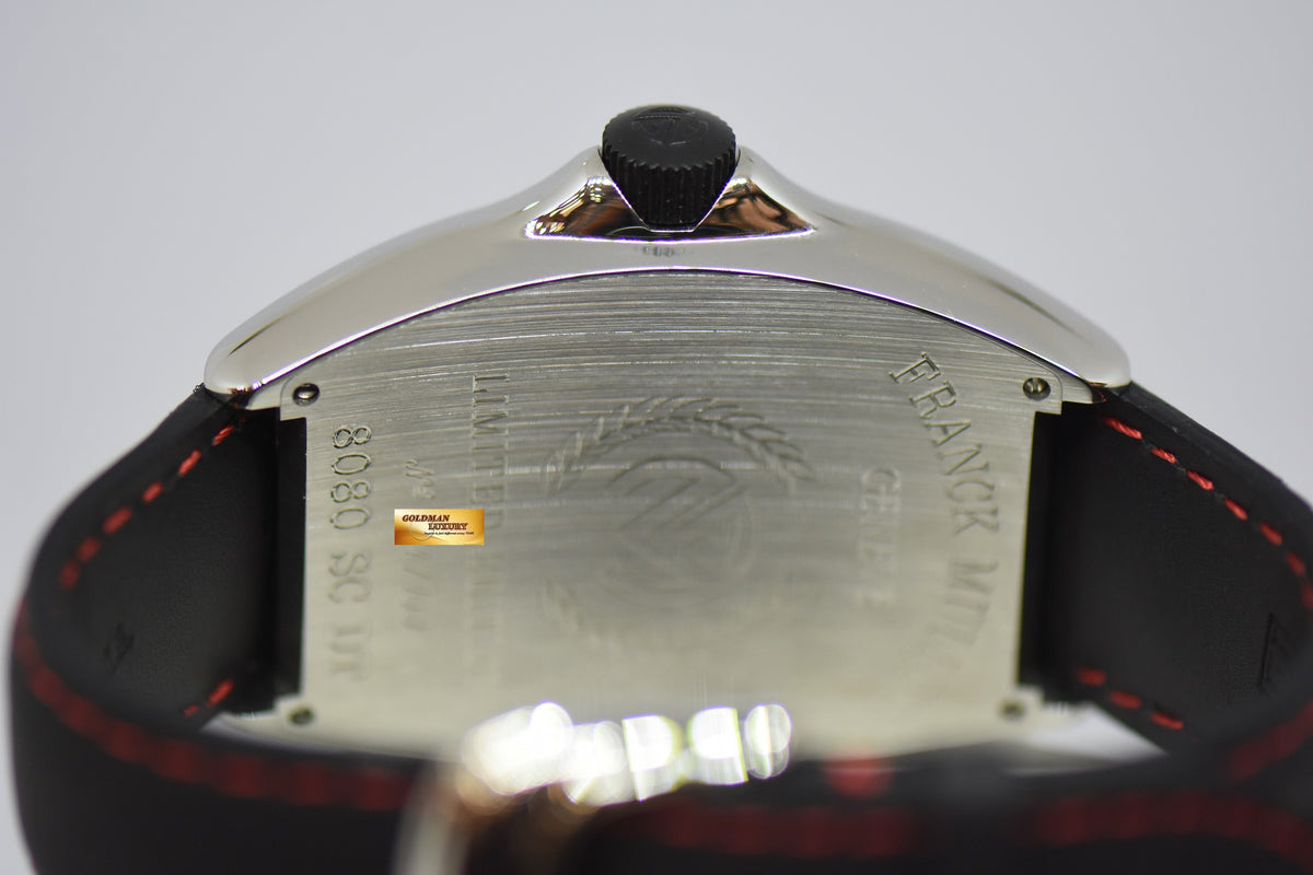 [SOLD] FRANCK MULLER CASABLANCA “RISING SUN” STEEL RED/BLACK DIAL LIMITED EDITION AUTOMATIC 8080 SC DT (MINT)