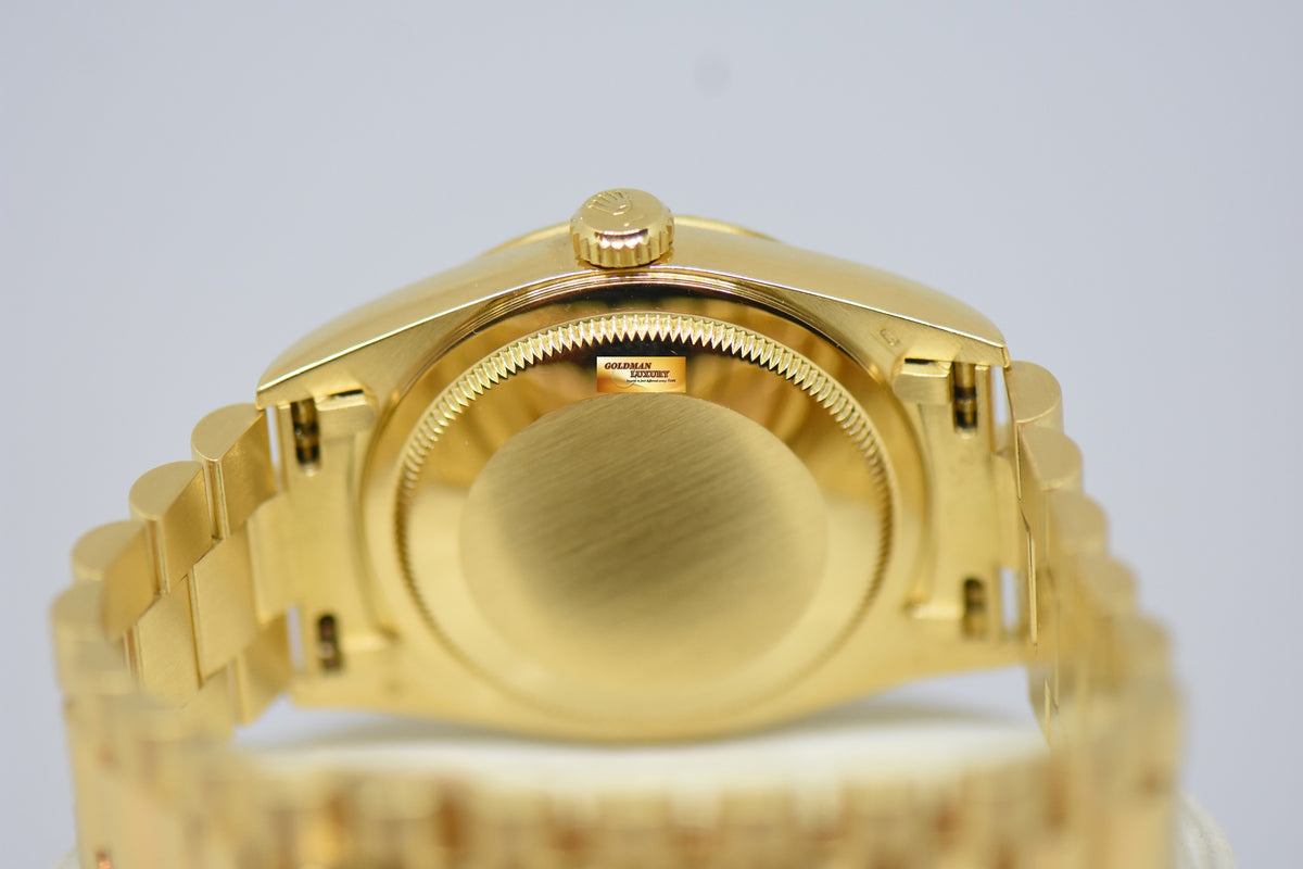 [SOLD] ROLEX OYSTER 36mm DAY-DATE PRESIDENT YELLOW GOLD BLACK DIAL AUTOMATIC 18238 (DOUBLE-QUICKSET DAY-DATE) (MINT)