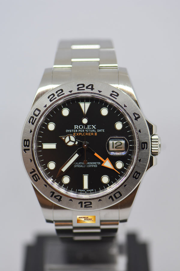 [SOLD] ROLEX OYSTER PERPETUAL EXPLORER II 42mm STEEL IN BRACELET BLACK 216570 (MINT)