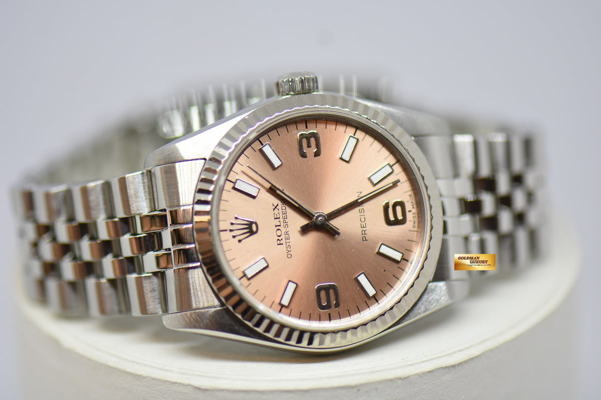 [SOLD] ROLEX OYSTER PERPETUAL BOYSIZE 31mm STEEL JUBILEE BRACELET 67514 [RECON DIAL] (MINT)