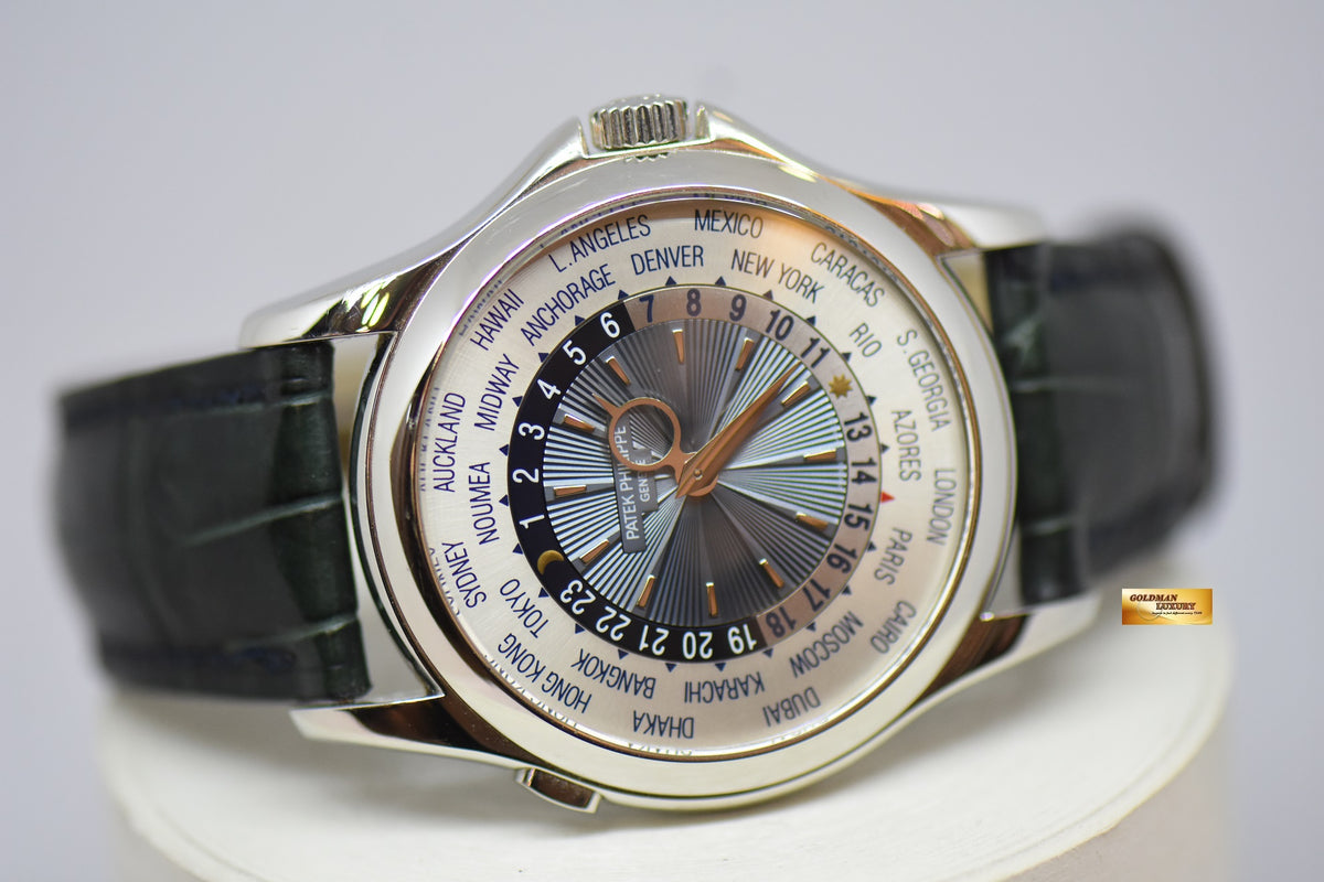 [SOLD] PATEK PHILIPPE WORLD TIME PLATINUM 39mm MEN’S AUTOMATIC 5130P-001