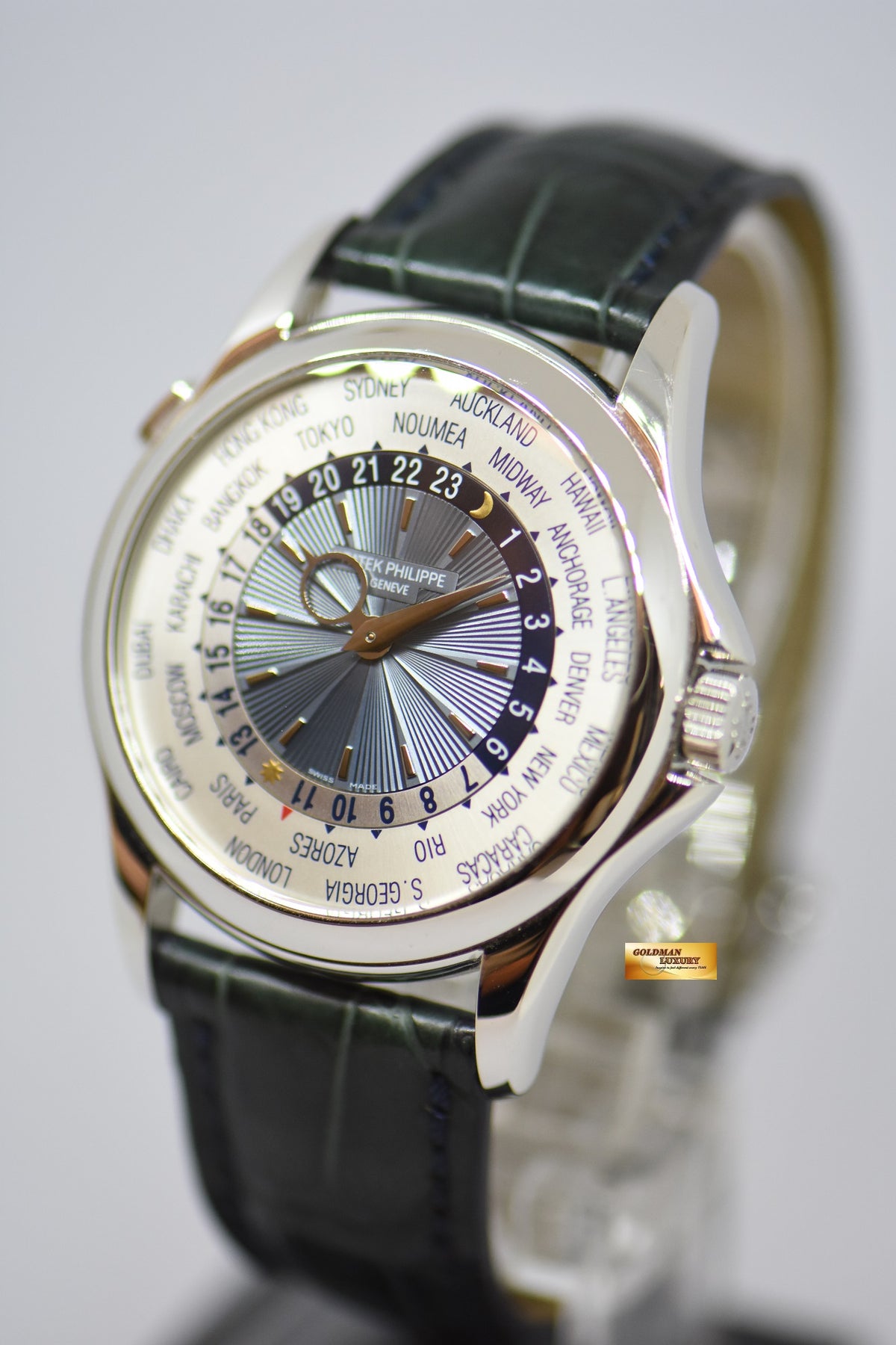 [SOLD] PATEK PHILIPPE WORLD TIME PLATINUM 39mm MEN’S AUTOMATIC 5130P-001