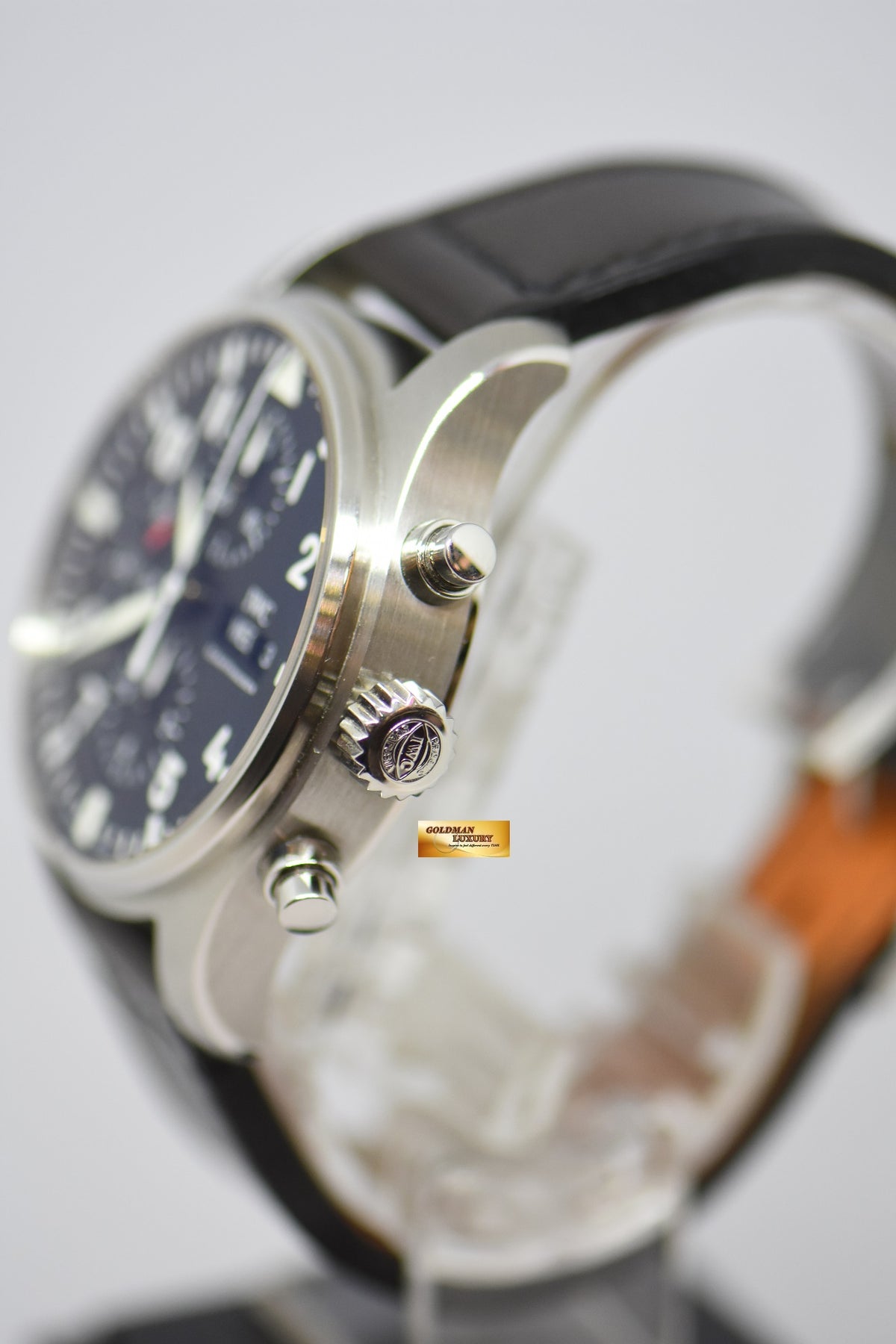 [SOLD] IWC PILOT MEN’S CHRONOGRAPH 43mm DAY-DATE AUTOMATIC IW3777-09 (MINT)