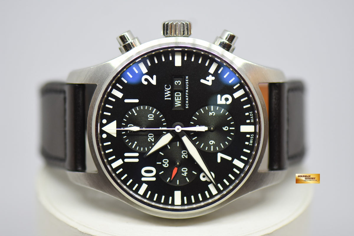 [SOLD] IWC PILOT MEN’S CHRONOGRAPH 43mm DAY-DATE AUTOMATIC IW3777-09 (MINT)