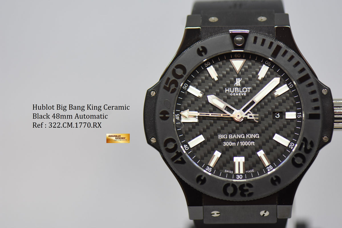 [SOLD] HUBLOT BIG BANG KING BLACK MAGIC 48mm CERAMIC BLACK AUTOMATIC 322.CM.1770.RX (MINT)