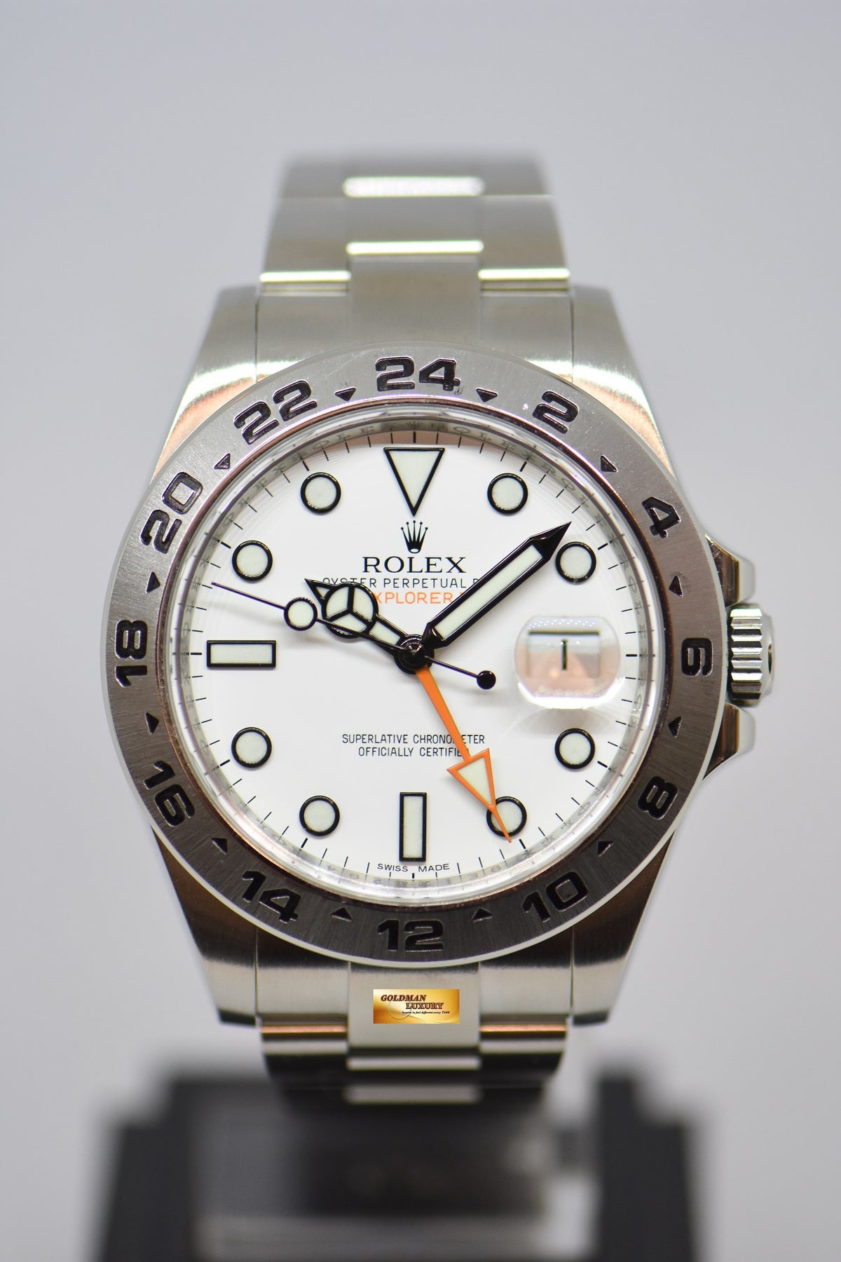 [SOLD] ROLEX OYSTER PERPETUAL EXPLORER II 42mm STEEL IN BRACELET WHITE 216570 (MINT)