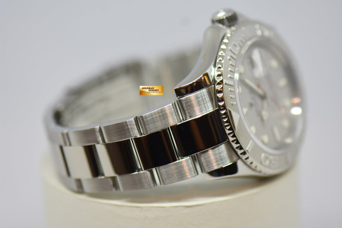 [SOLD] ROLEX OYSTER PERPETUAL YACHT-MASTER 40mm STEEL IN BRACELET PLATINUM DIAL / BEZEL 16622 (MINT)