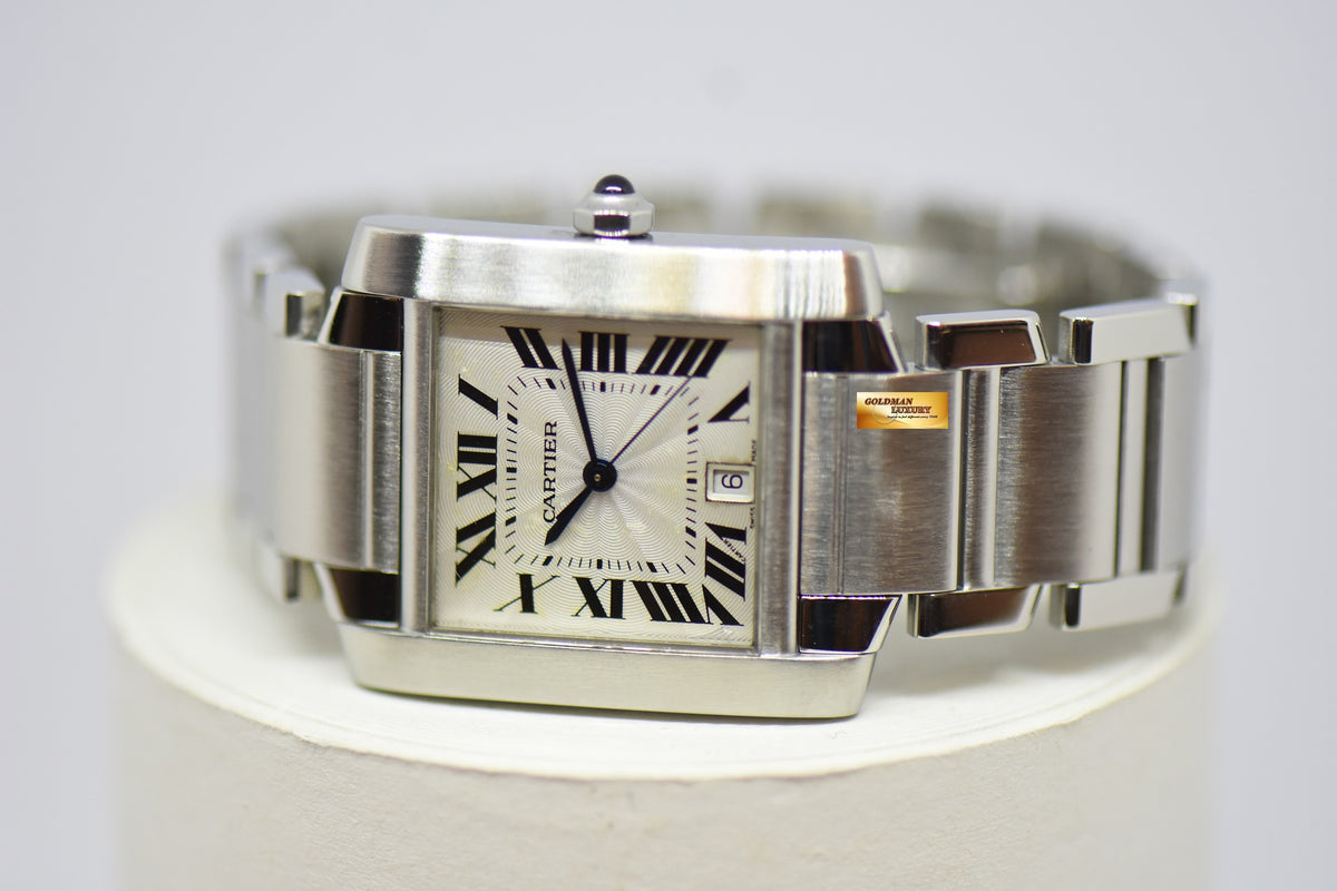 [SOLD] CARTIER FRANCAISE MIDSIZE STEEL IN BRACELET AUTOMATIC 2302 (NEAR MINT)