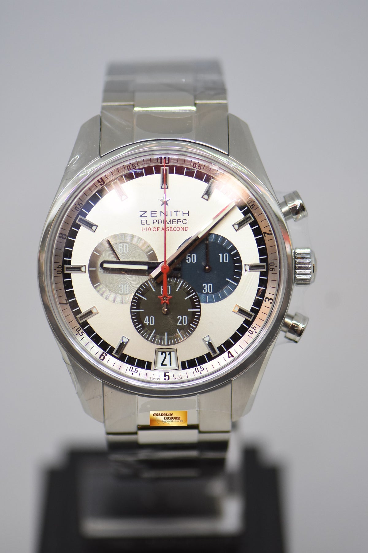 [SOLD] ZENITH EL PRIMERO STRIKING 10TH CHRONOGRAPH STEEL IN BRACELET LIMITED EDITION OF 1969 (LNIB)