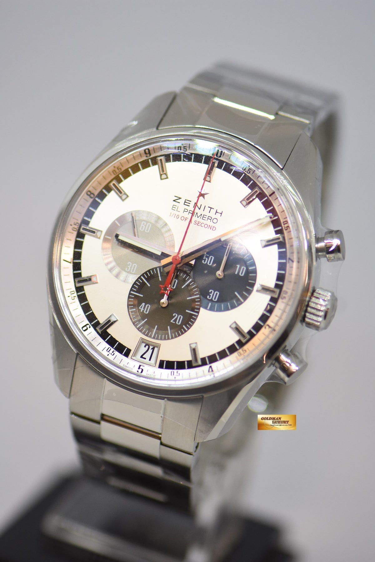[SOLD] ZENITH EL PRIMERO STRIKING 10TH CHRONOGRAPH STEEL IN BRACELET LIMITED EDITION OF 1969 (LNIB)
