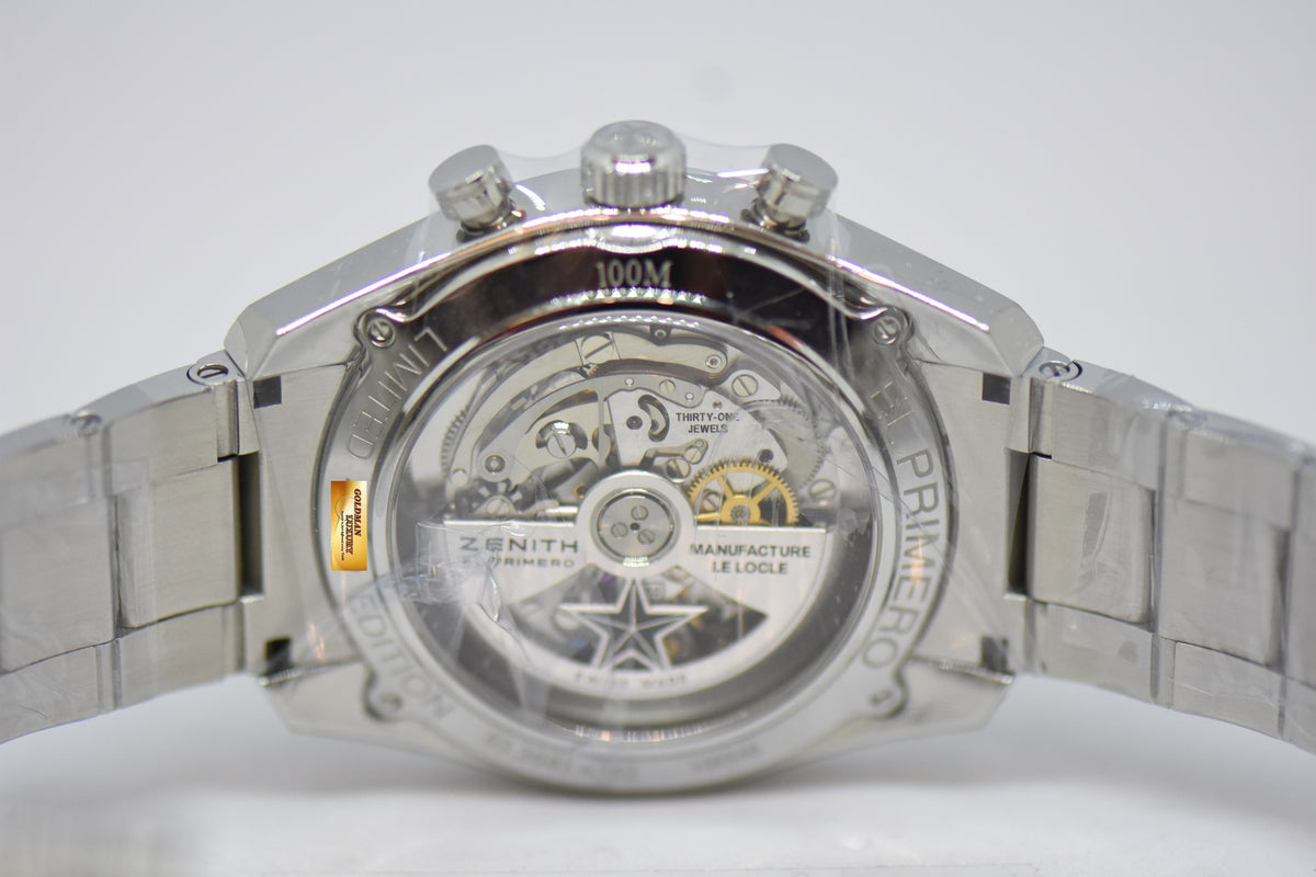 [SOLD] ZENITH EL PRIMERO STRIKING 10TH CHRONOGRAPH STEEL IN BRACELET LIMITED EDITION OF 1969 (LNIB)