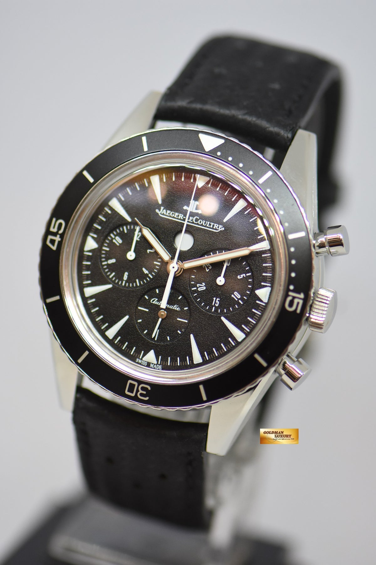 [SOLD] JLC MASTER COMPRESSOR DEEPSEA CHRONOGRAPH 42mm STEEL IN LEATHER STRAP AUTOMATIC Q2068570 (MINT)