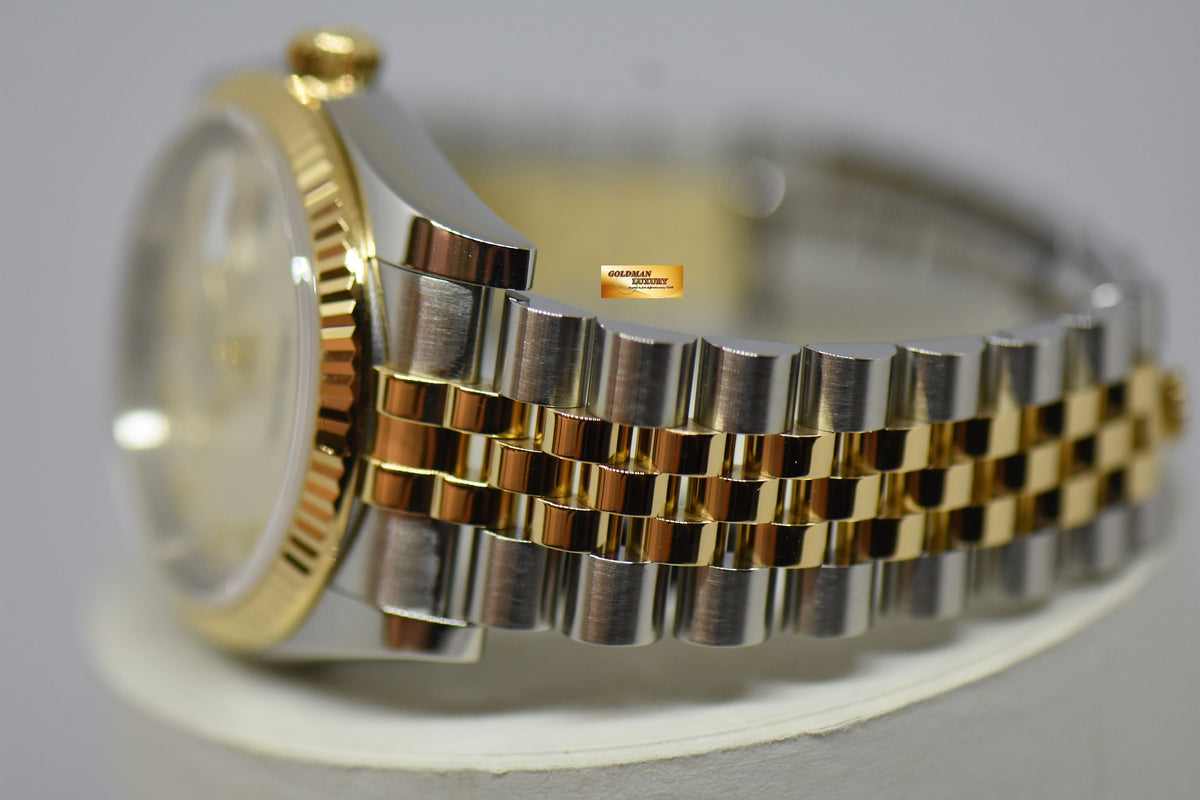 [SOLD] ROLEX OYSTER PERPETUAL DATEJUST 36mm PRISM ROMAN DIAL HALF GOLD IN JUBILEE BRACELET 116233 (MINT)