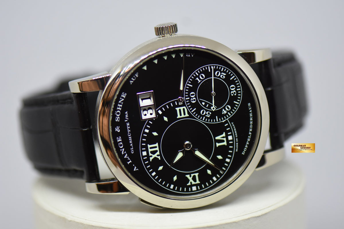 [SOLD] A.LANGE & SOHNE GRAND LANGE 1 LUMINOUS BLACK DIAL BIG DATE WHITE GOLD MANUAL WINDING 115.029 (MINT)