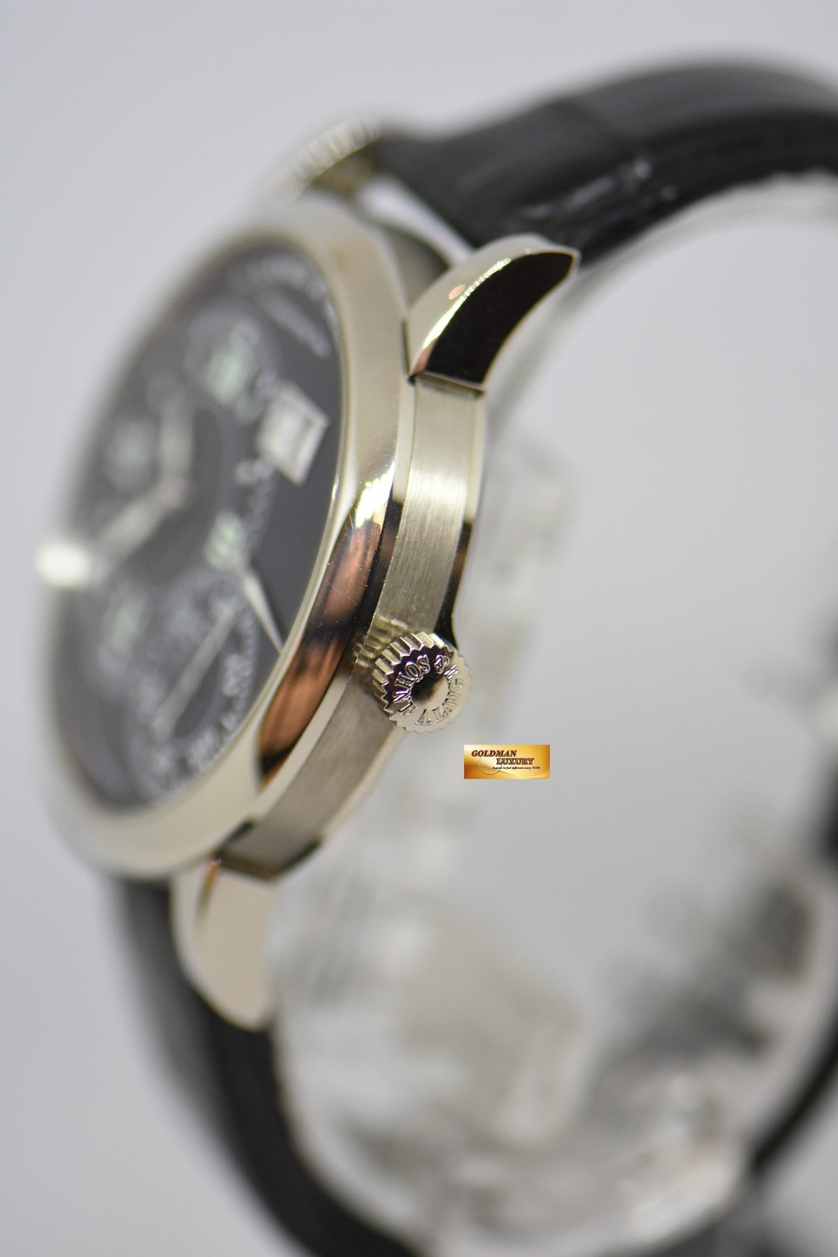 [SOLD] A.LANGE & SOHNE GRAND LANGE 1 LUMINOUS BLACK DIAL BIG DATE WHITE GOLD MANUAL WINDING 115.029 (MINT)