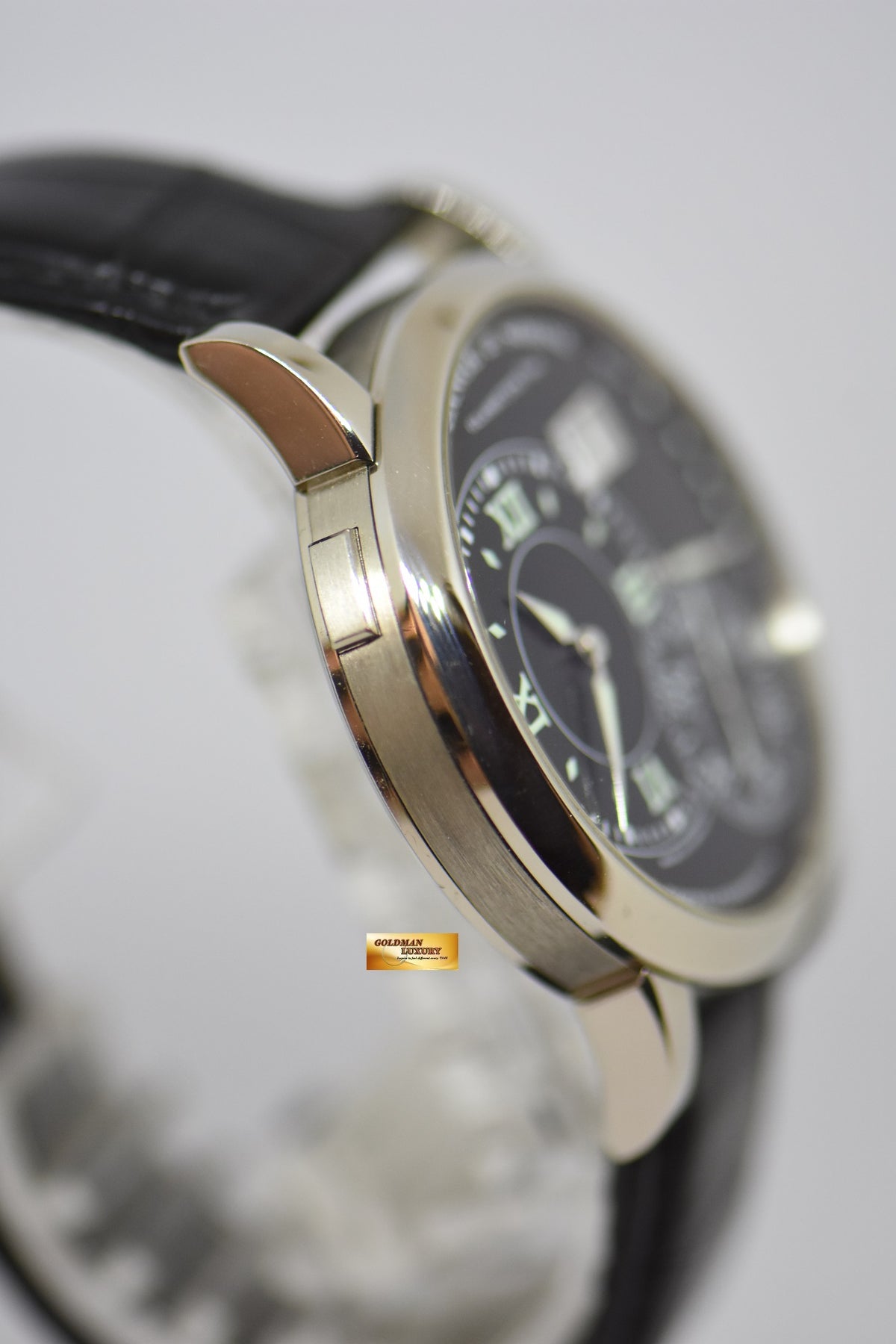 [SOLD] A.LANGE & SOHNE GRAND LANGE 1 LUMINOUS BLACK DIAL BIG DATE WHITE GOLD MANUAL WINDING 115.029 (MINT)