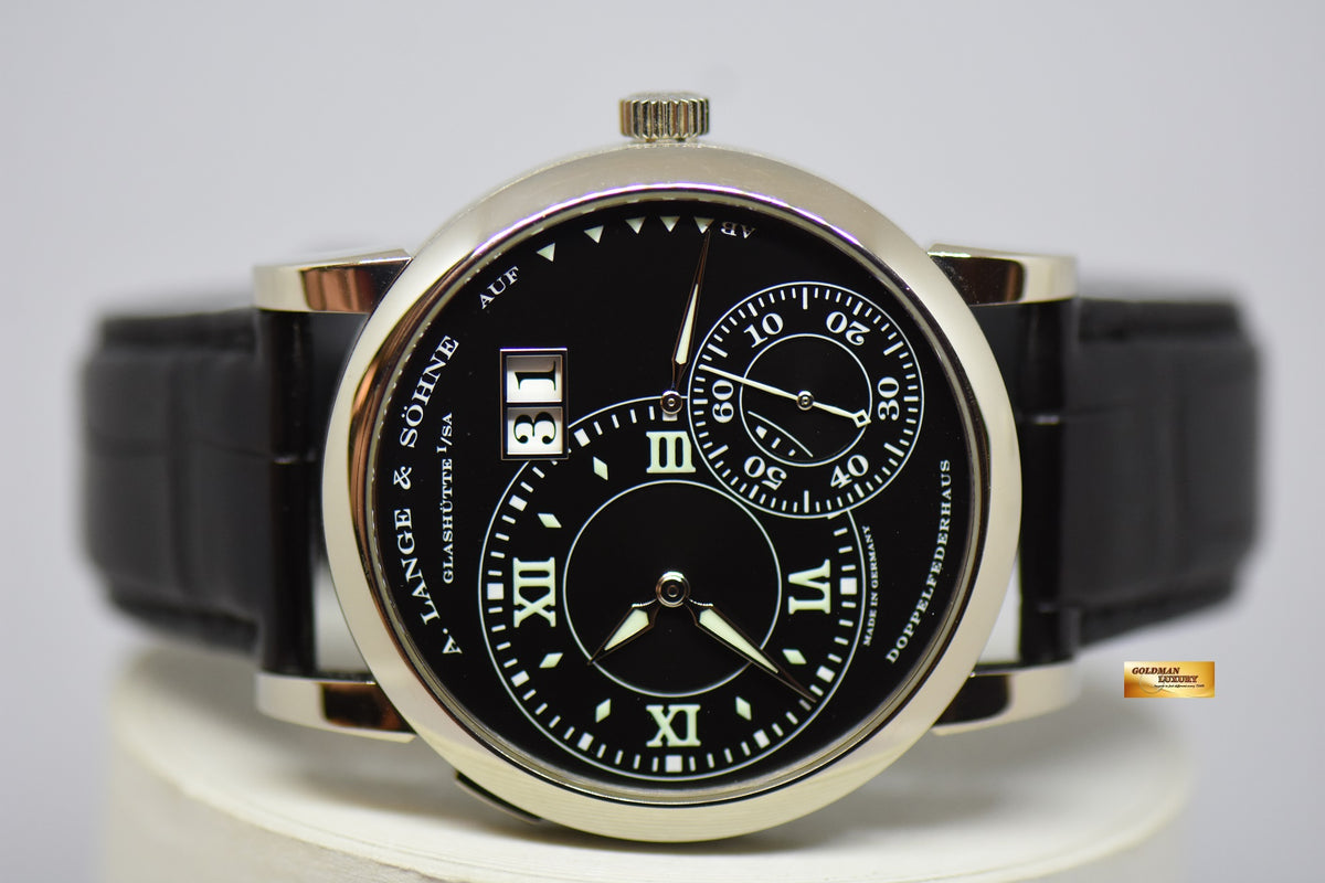 [SOLD] A.LANGE & SOHNE GRAND LANGE 1 LUMINOUS BLACK DIAL BIG DATE WHITE GOLD MANUAL WINDING 115.029 (MINT)