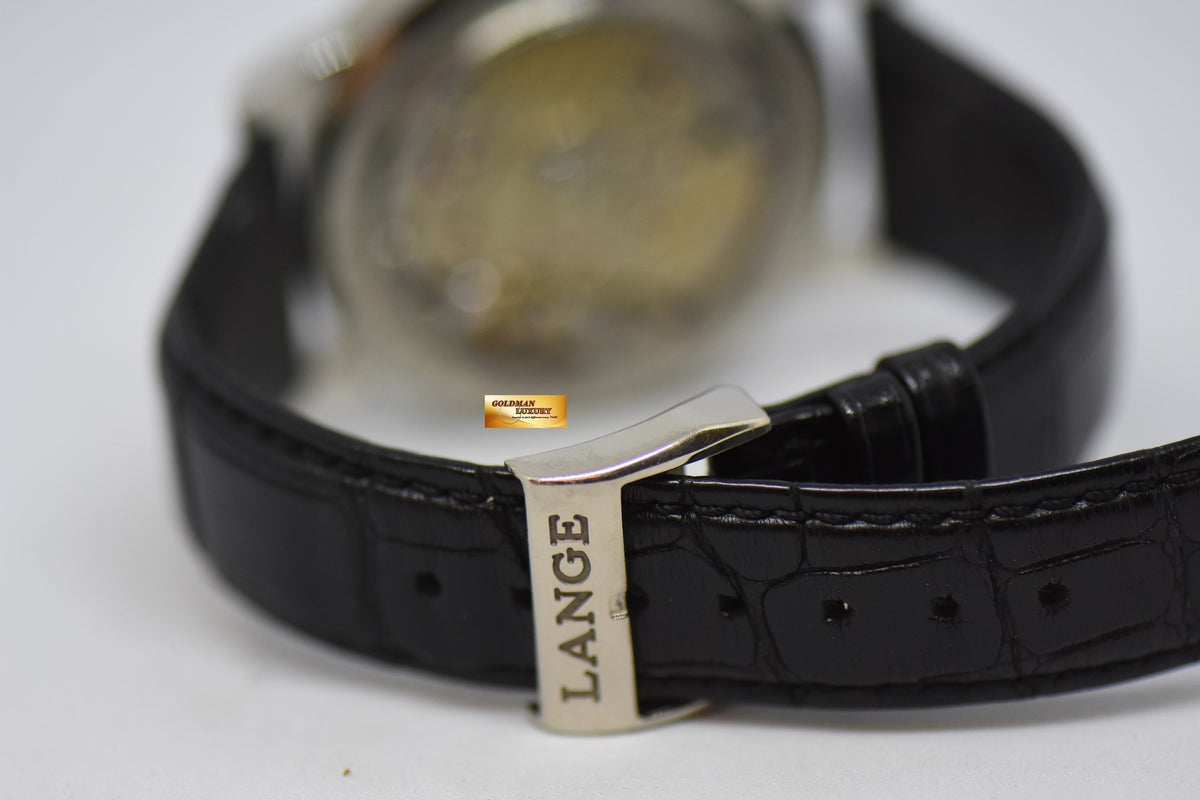 [SOLD] A.LANGE & SOHNE GRAND LANGE 1 LUMINOUS BLACK DIAL BIG DATE WHITE GOLD MANUAL WINDING 115.029 (MINT)