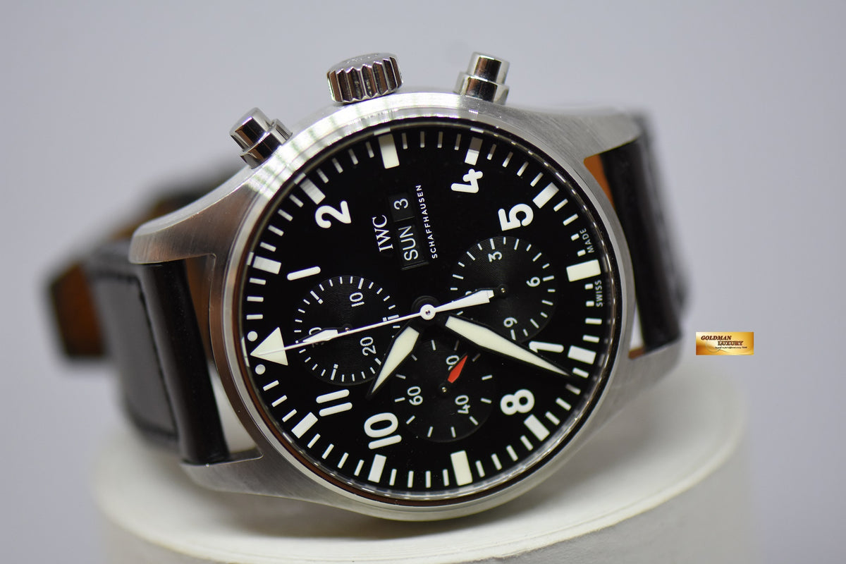 [SOLD] IWC PILOT MEN’S CHRONOGRAPH 43mm DAY-DATE AUTOMATIC IW3777-09 (MINT)