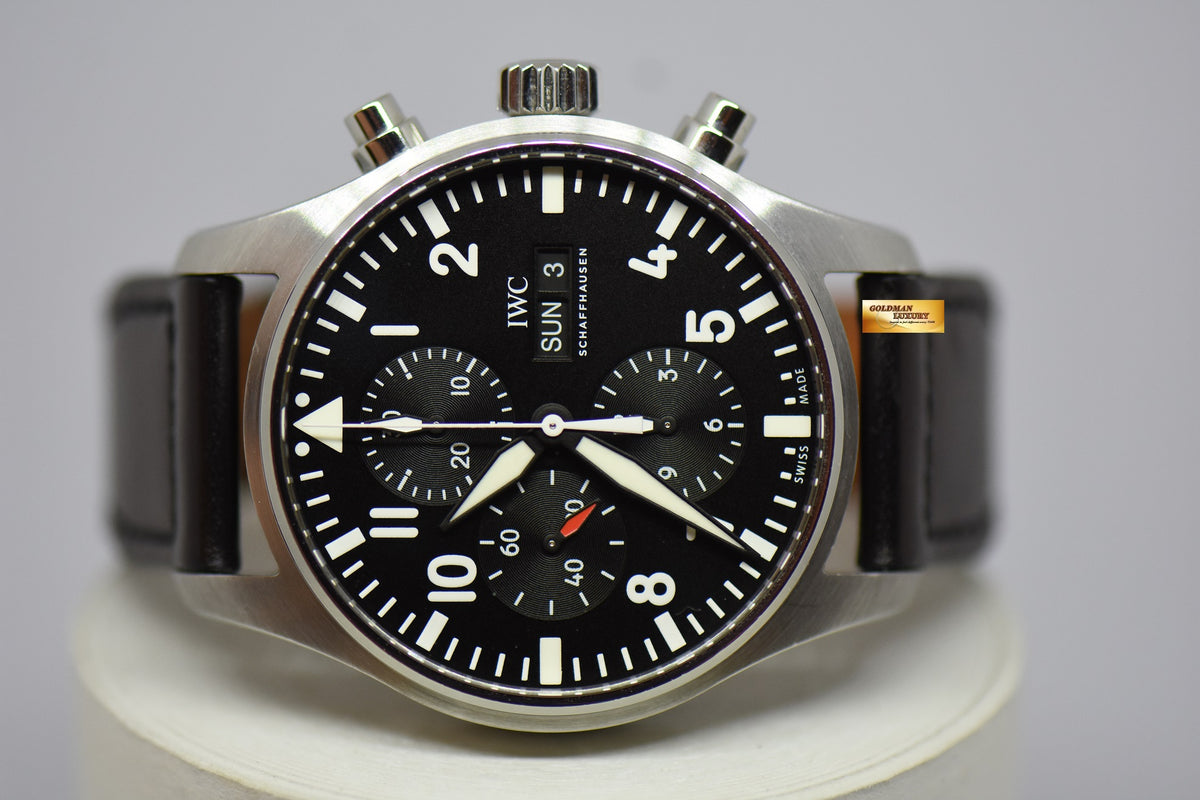 [SOLD] IWC PILOT MEN’S CHRONOGRAPH 43mm DAY-DATE AUTOMATIC IW3777-09 (MINT)
