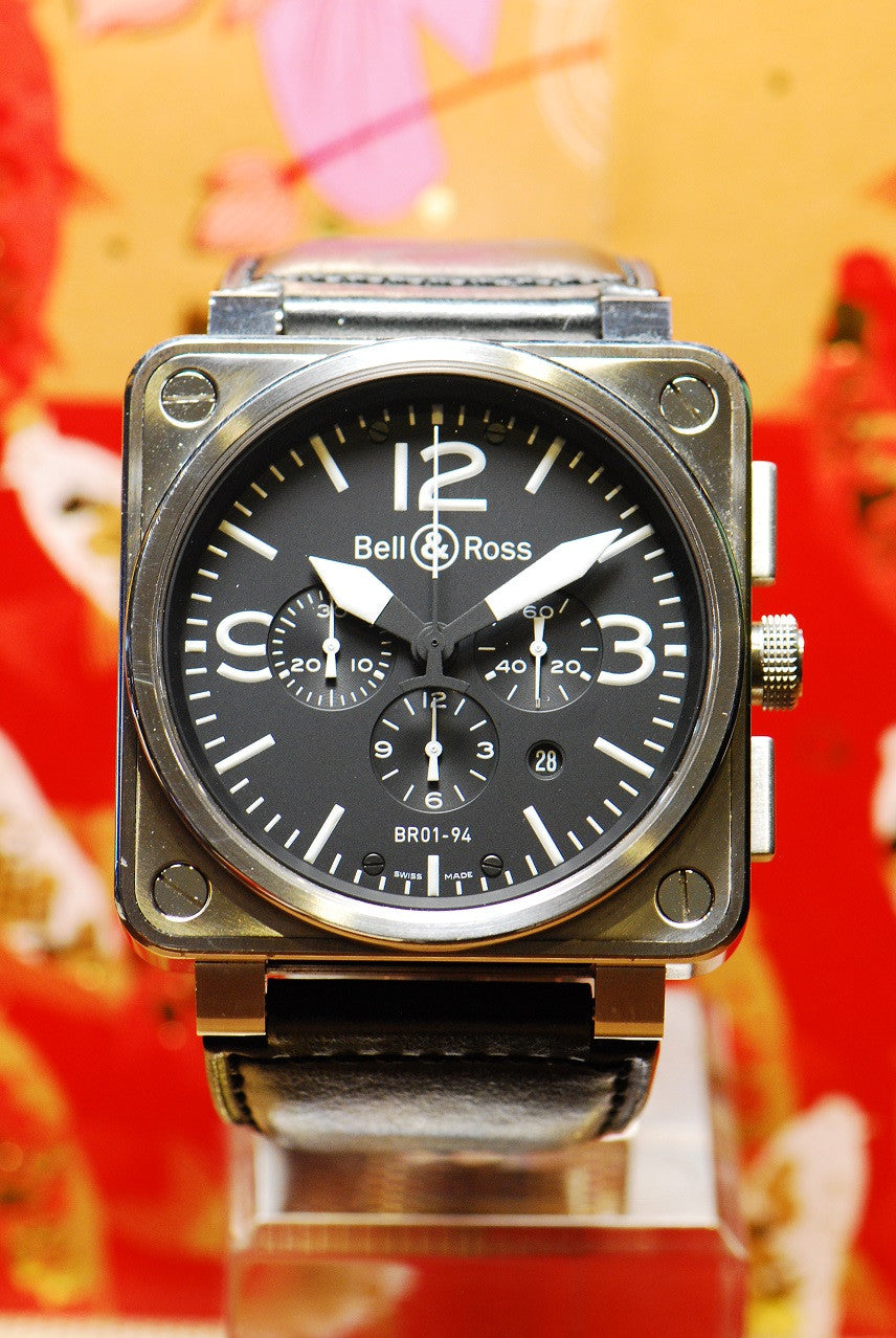 [SOLD] BELL & ROSS BR01-94 CHRONOGRAPH STAINLESS AUTOMATIC (MINT)