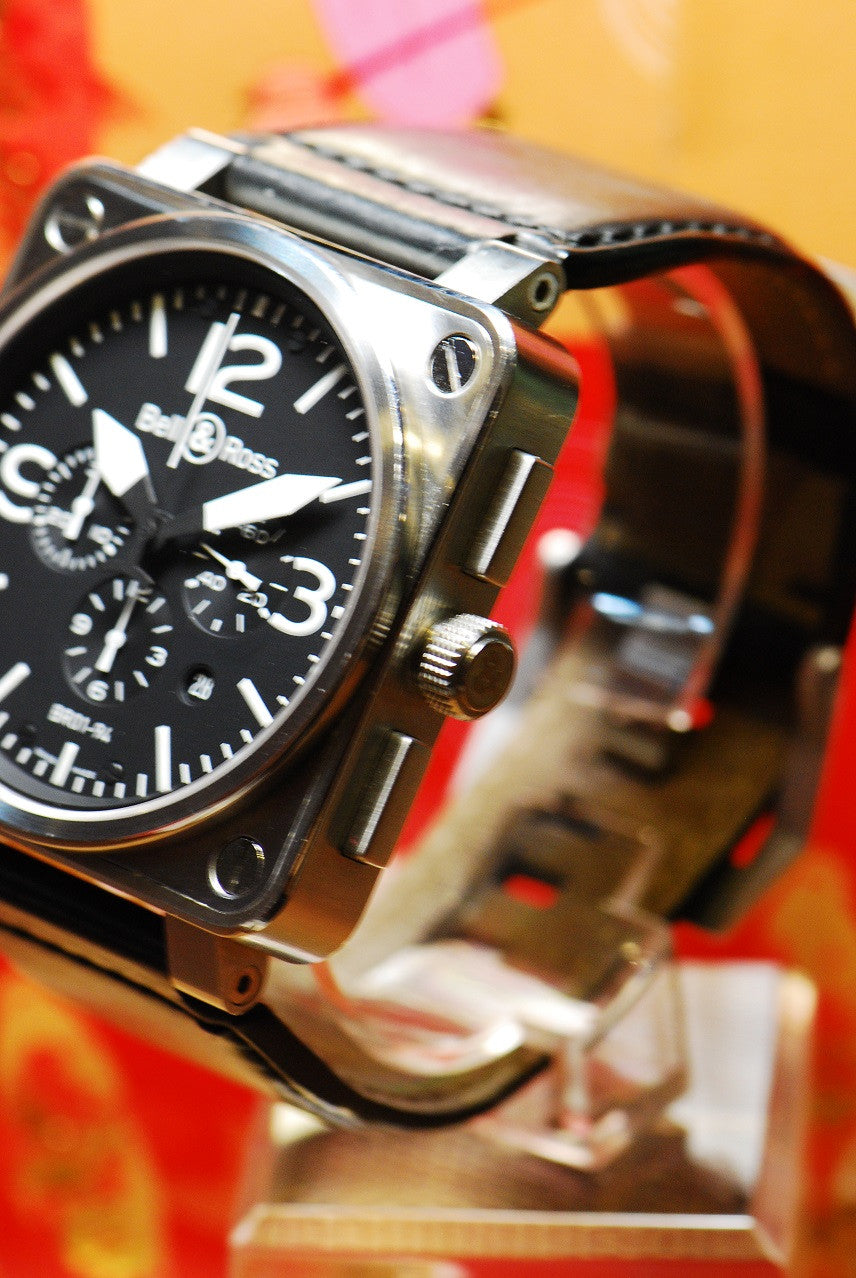 [SOLD] BELL & ROSS BR01-94 CHRONOGRAPH STAINLESS AUTOMATIC (MINT)
