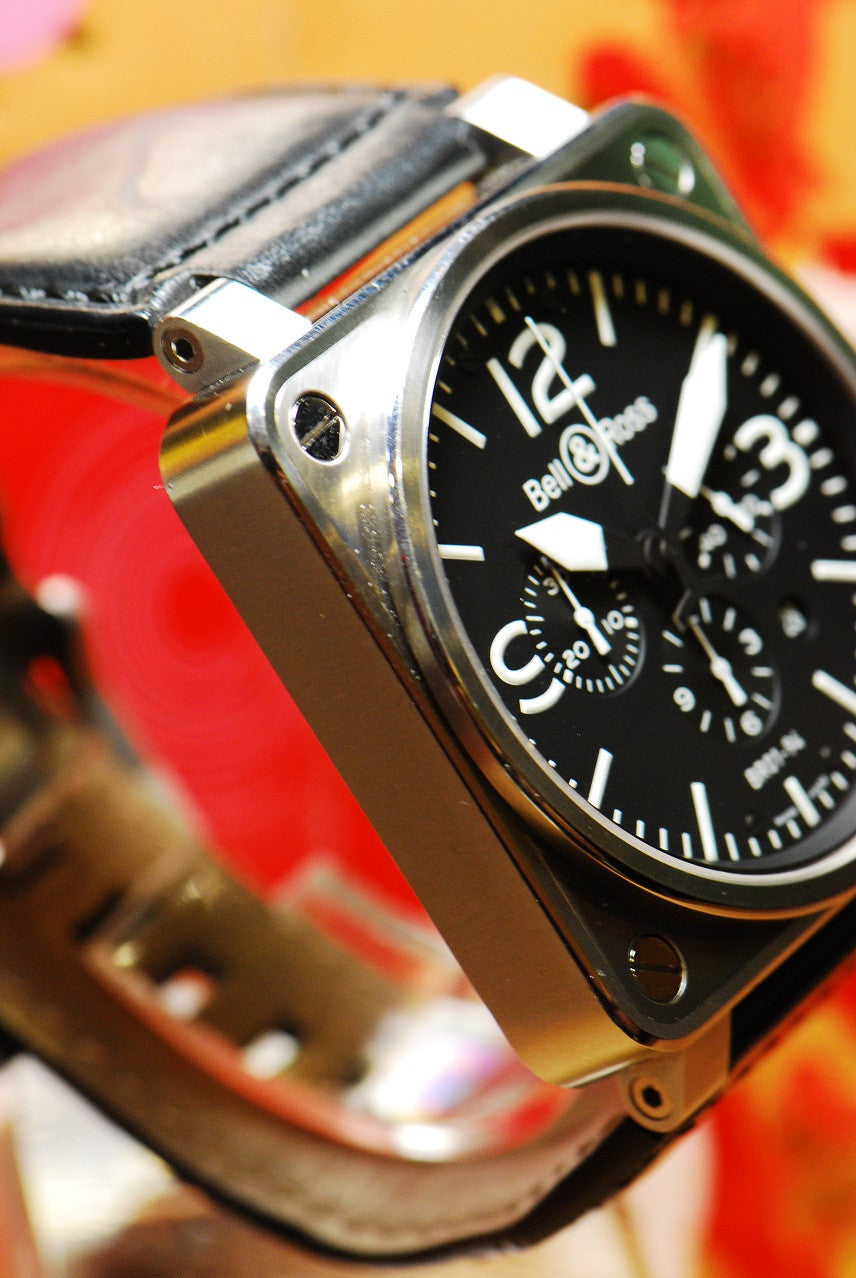 [SOLD] BELL & ROSS BR01-94 CHRONOGRAPH STAINLESS AUTOMATIC (MINT)