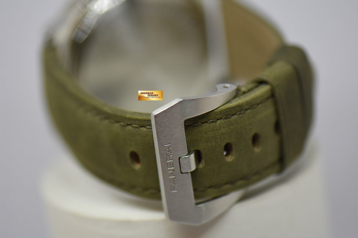 [SOLD] PANERAI LUMINOR GMT TAPESTRY DIAL 44mm STEEL IN LEATHER STRAP AUTOMATIC PAM 29 (MINT)