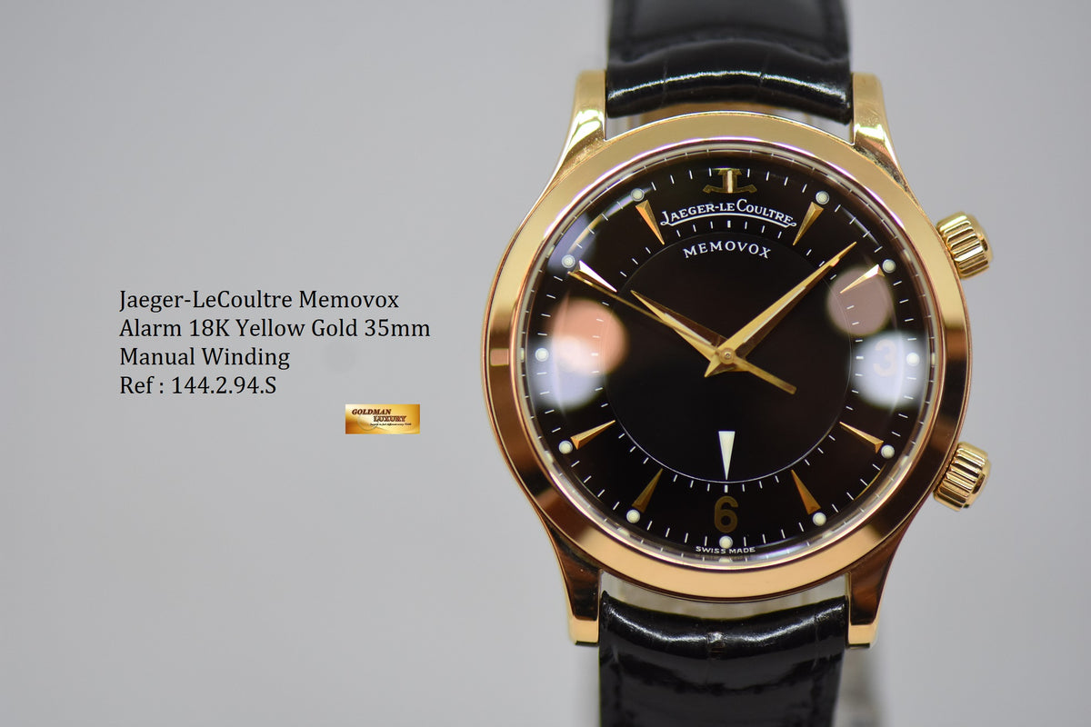 [SOLD] JLC MEMOVOX MASTER CONTROL ALARM 36mm 18K ROSE GOLD MANUAL WINDING 144.2.94.S (MINT)