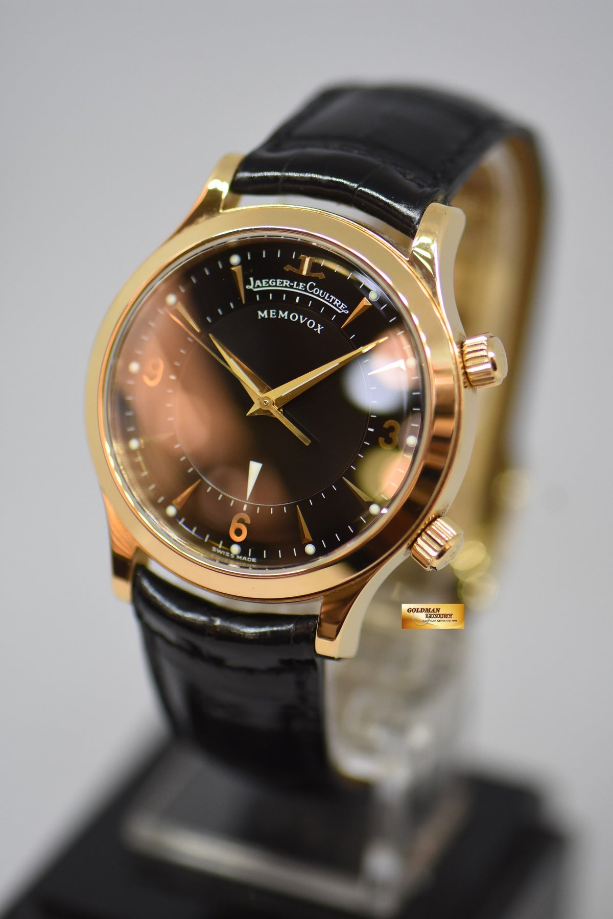 [SOLD] JLC MEMOVOX MASTER CONTROL ALARM 36mm 18K ROSE GOLD MANUAL WINDING 144.2.94.S (MINT)