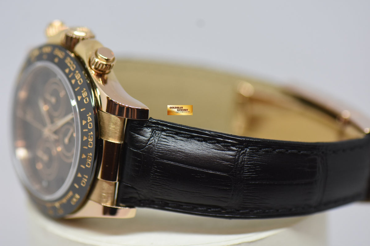 [SOLD] ROLEX OYSTER PERPETUAL DAYTONA CHRONOGRAPH 40mm 18K ROSE GOLD CHOCOLATE DIAL CERAMIC BEZEL 116515LN (MINT)