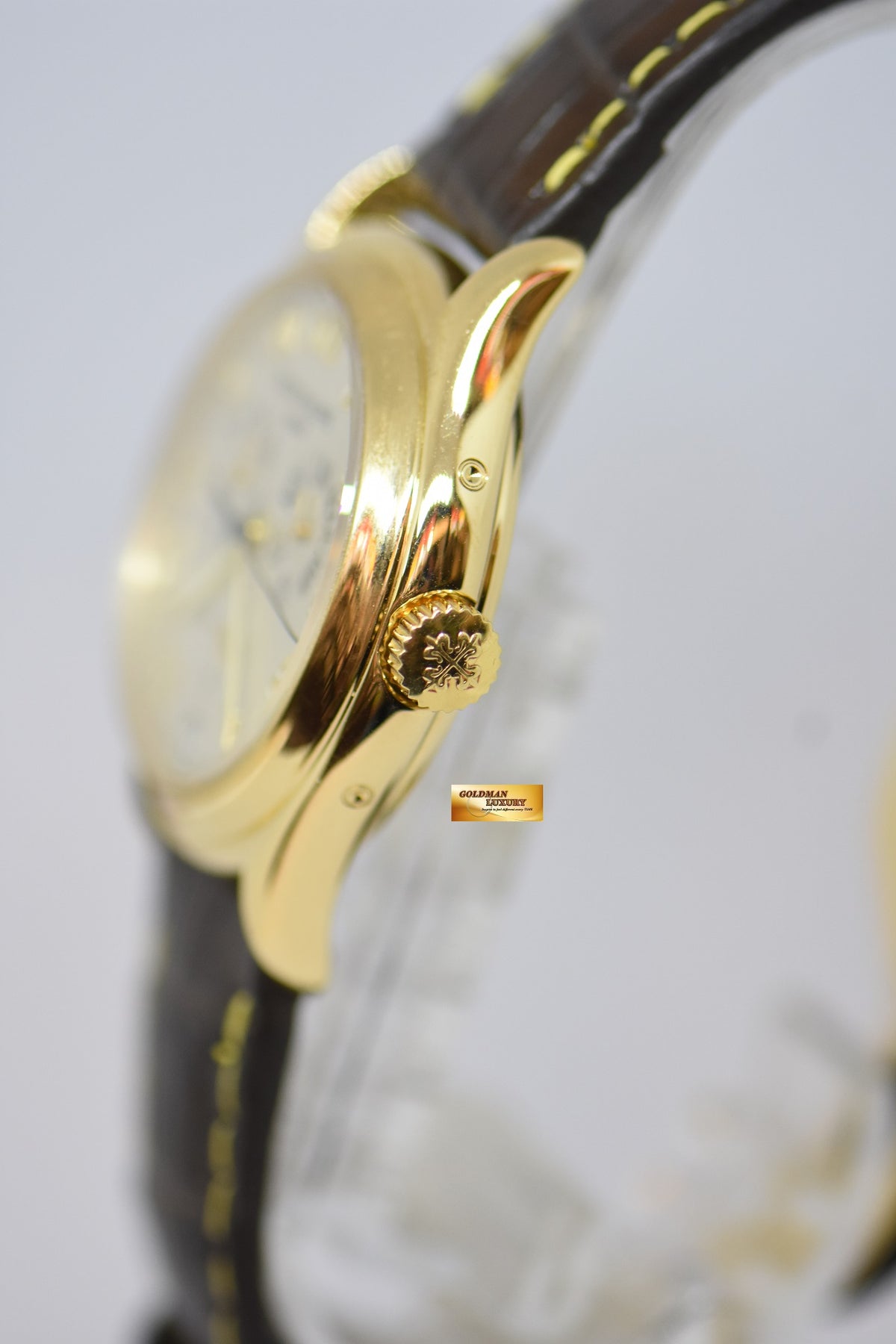 [SOLD] PATEK PHILIPPE COMPLICATION 36mm ANNUAL CALENDAR YELLOW GOLD IN LEATHER STRAP AUTOMATIC 5035J (NEAR MINT)