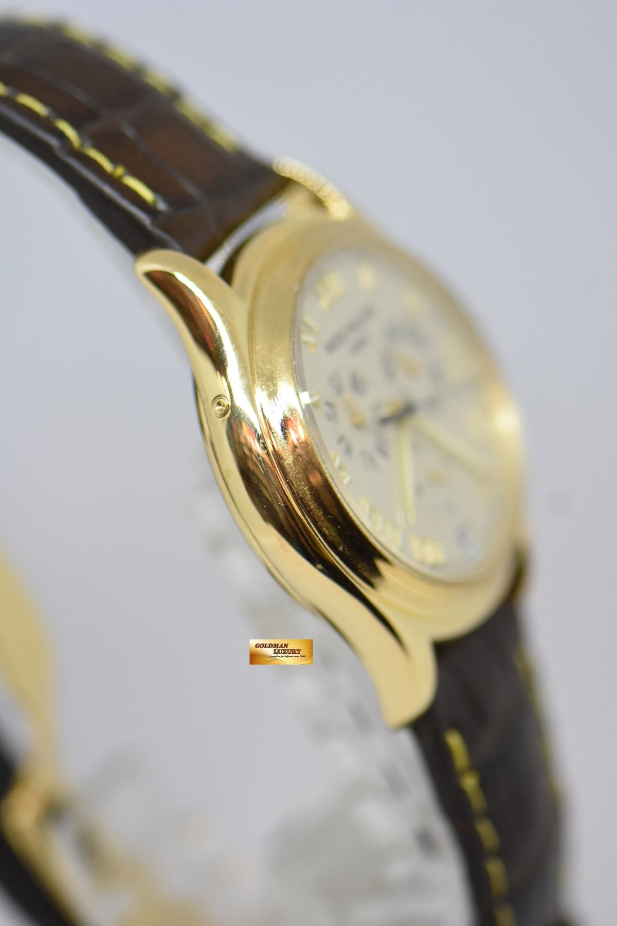 [SOLD] PATEK PHILIPPE COMPLICATION 36mm ANNUAL CALENDAR YELLOW GOLD IN LEATHER STRAP AUTOMATIC 5035J (NEAR MINT)
