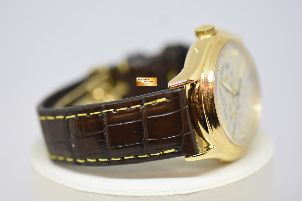 [SOLD] PATEK PHILIPPE COMPLICATION 36mm ANNUAL CALENDAR YELLOW GOLD IN LEATHER STRAP AUTOMATIC 5035J (NEAR MINT)