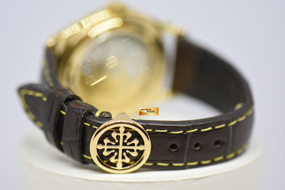 [SOLD] PATEK PHILIPPE COMPLICATION 36mm ANNUAL CALENDAR YELLOW GOLD IN LEATHER STRAP AUTOMATIC 5035J (NEAR MINT)