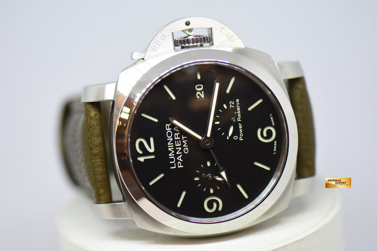 [SOLD] PANERAI LUMINOR 1950 GMT 3 DAYS POWER RESERVE 44mm P.9000 AUTOMATIC PAM 321 (MINT)